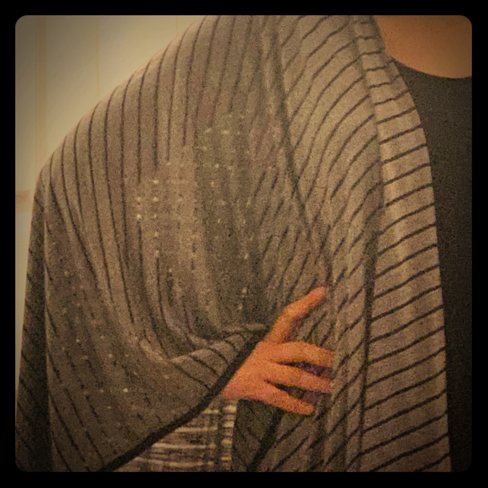 Calvin Klein® Stripe cardigan/Shawl Kimono style